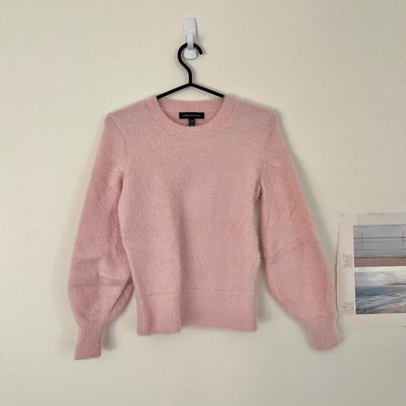 Banana Republic Fuzzy Pink Sweater - Picture 1 of 5